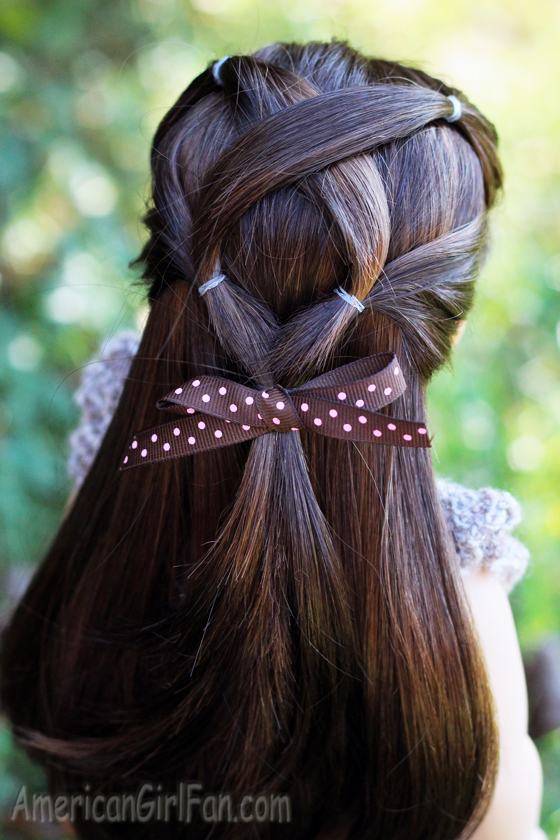 Doll Hairstyle: Criss-Cross Ponytail Veil! (AmericanGirlFa