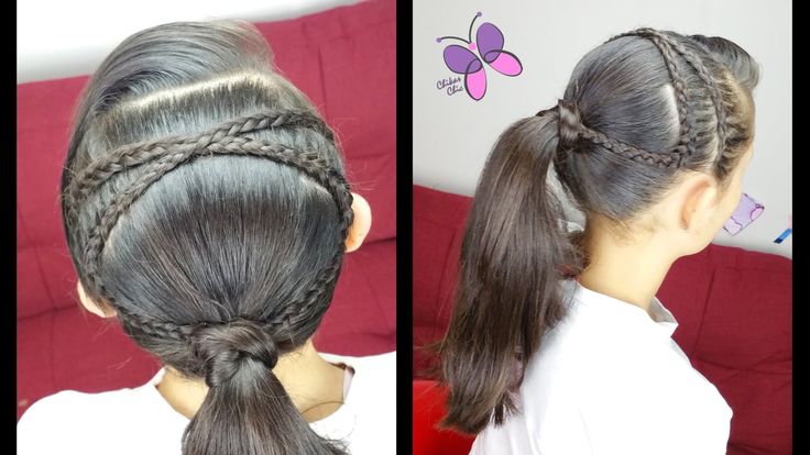 Cola con Trenzas Cruzadas - Criss-Cross Ponytail | Peinados para .