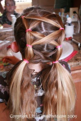 Crisscross Ponytail Hairstyle
     
