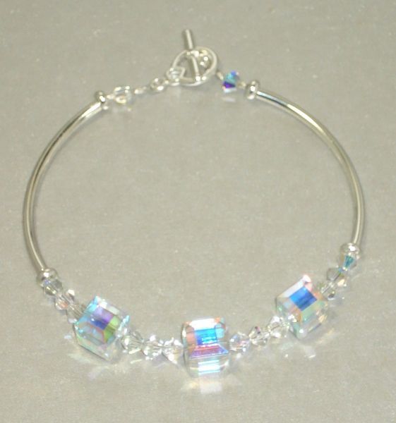 Tube bead bracelet, Jewelry, Crystal jewel