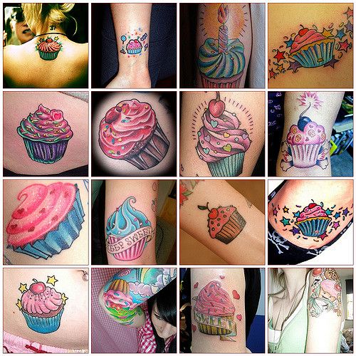 Cupcake Tattoo Ideas For Women 