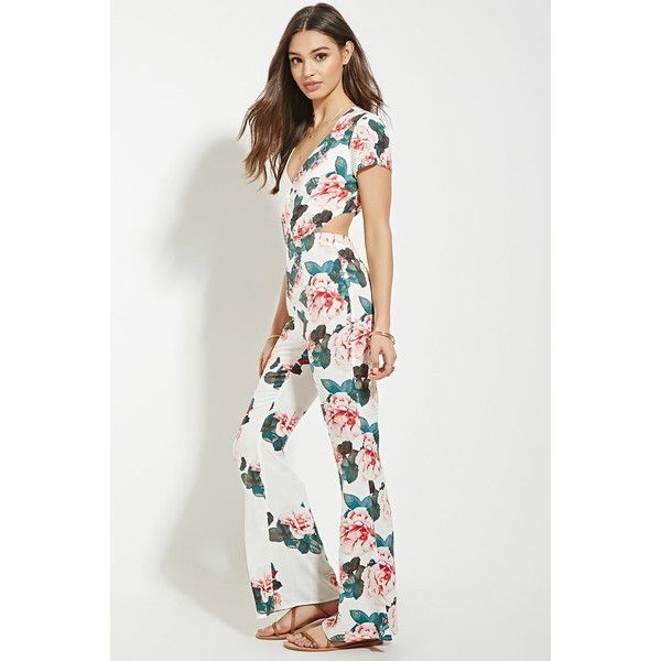 Forever 21 Women's Cutout-Back Floral Jumpsuit | Effortless spring .