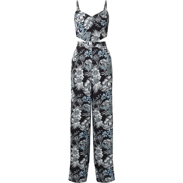 Miss Selfridge Print Cutout Jumpsuit | Jumpsuits for women, Cutout .