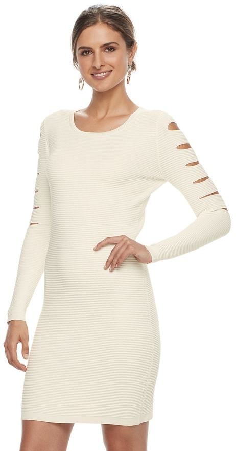 Jennifer Lopez Women's Jennifer Lopez Cutout Sweater Dress .