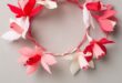 Valentine's paper flower wreath | Paper flower wreaths, Diy flower .