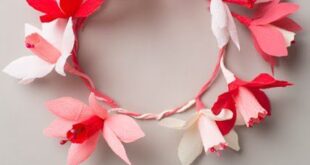 Valentine's paper flower wreath | Paper flower wreaths, Diy flower .