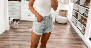 high waisted jean shorts ripped jean shorts outfit summer .