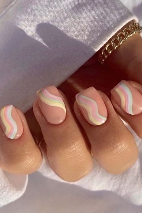 55+Pretty Nail Designs for Summer | Short acrylic nails designs .