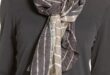 Product Image, click to zoom | Stripe silk, Scarf, Silk sca