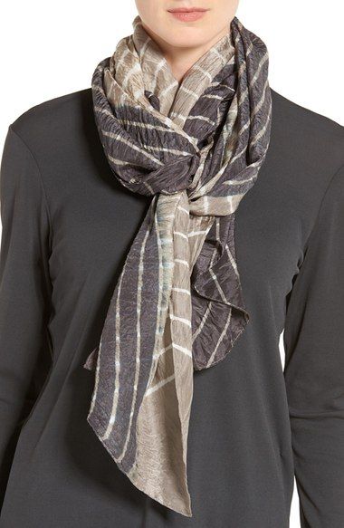 Dip-Dye Plaid Scarf For Winter
     