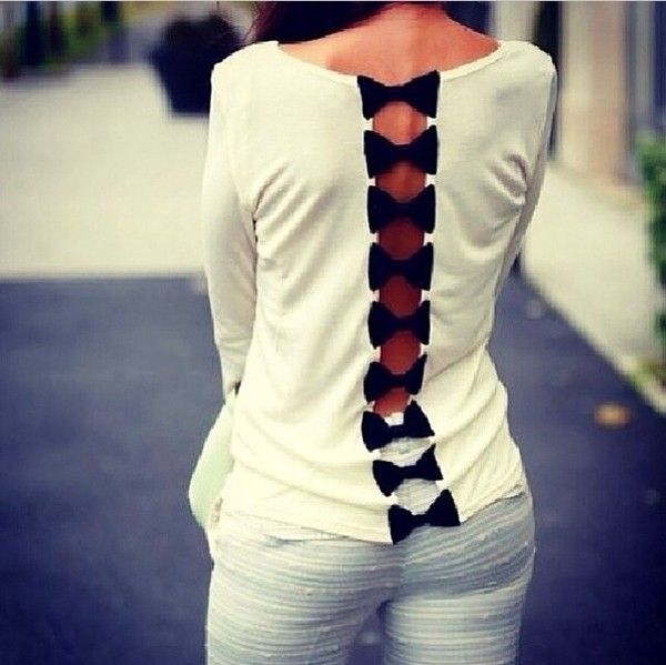 DIY Back Bow Sweater Ideas