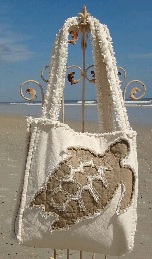 DIY Beach Tote With Shells
     