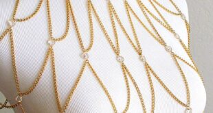 Vintage Body Chain Necklace Shoulder Capelet Gold Clear - Etsy .