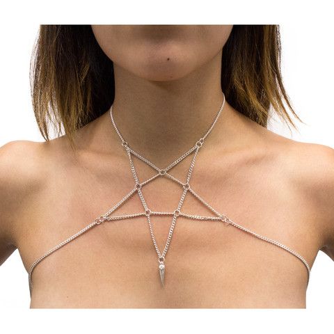 Pentagram Body Choker | Body chain jewelry, Chains jewelry, Body cha