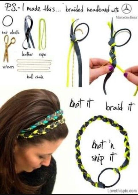 Diy boho headband | Diy braids, Hair accessories, Braided headba
