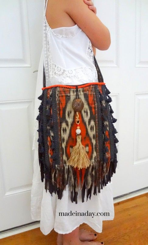 DIY Boho Tassel and Fringe Purse | Fashion, Boho, Boho d