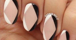 40 Geometric Nail Art Ideas | Cuded | Minimalist nail art .