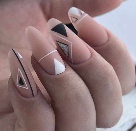 GEOMETRIC NAIL ART IDEAS | Gel nails, Nails, Geometric nail a
