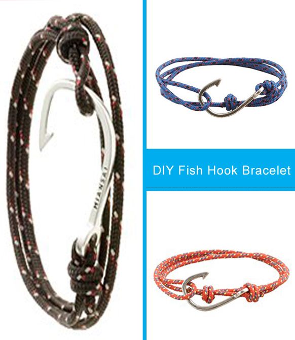 DIY fish hook Bracelet (unisex) | Hook bracelet, Bracelets .