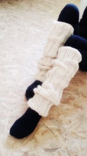 Chunky Seamless Leg Warmers Undyed Merino Wool Fluffy Leg - Etsy .