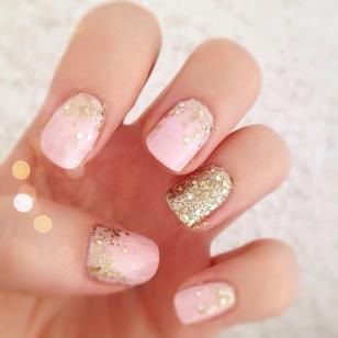 25+ New Year's Eve Party Ideas | Pink wedding nails, Gold glitter .