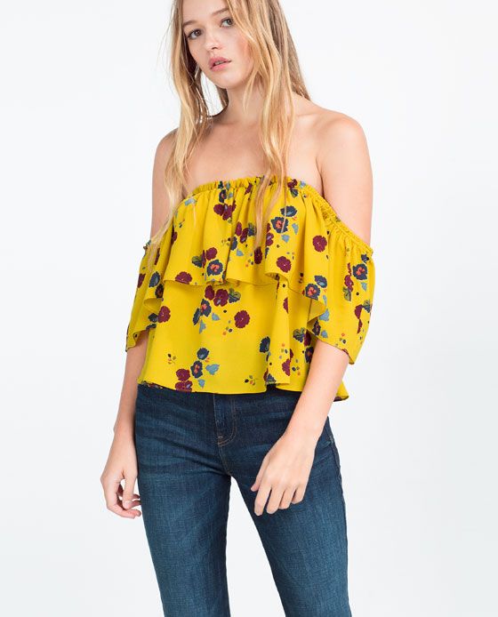 OFF - THE-SHOULDER TOP-TOPS-WOMAN | Women, Women shirts blouse .