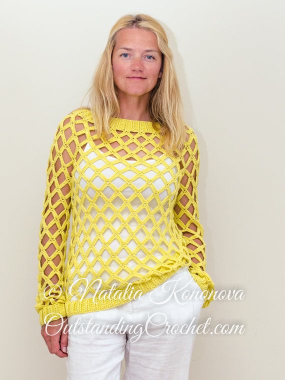 Off-shoulder Crochet Sweater PATTERN Sunny Seine Women - Etsy .