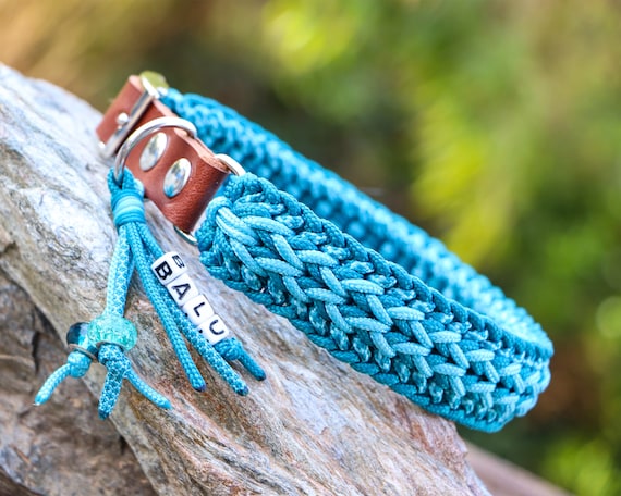 Custom Dog Collar With Name Tag Made From Genuine Paracord® - Et