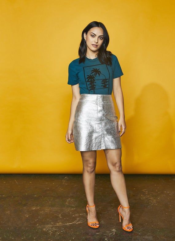 Handmade Women's Lamb Skin metallic Leather Skirt - Etsy .