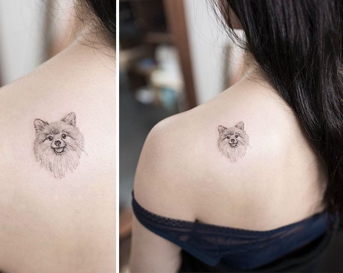 Dog Tattoo | Tatuajes de perro pequeño, Ideas de tatuaje de perro .