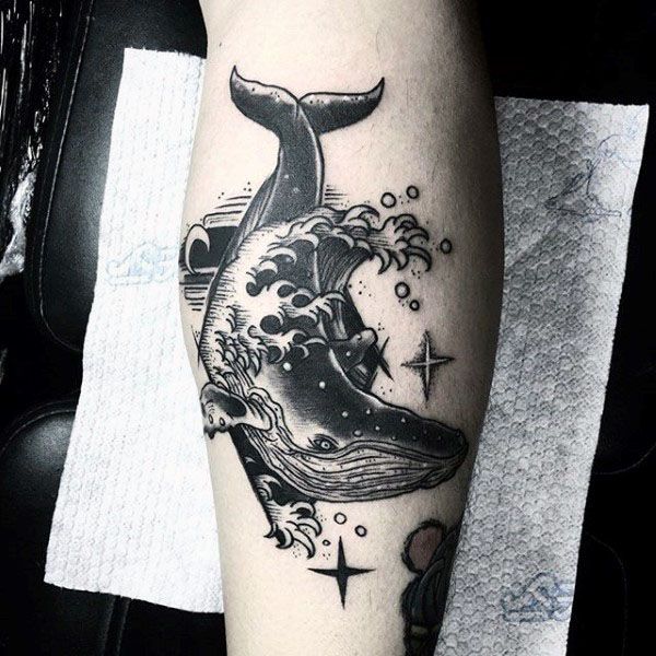 100 Whale Tattoo Designs For Men - Cool Behemoths Of The Sea .