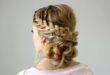 Double Braid Textured Updo | Fishtail braid updo, Fish tail braid .