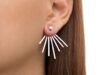 Handmade Gift Spike Ear Jacket Earrings Double Sided Earrings .