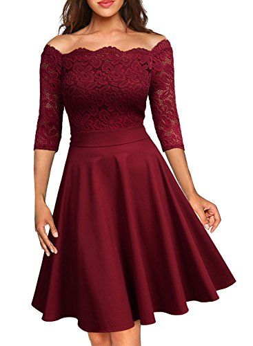 MISSMAY Women's Retro Bell Sleeve Cocktail Homecoming Party Swing .
