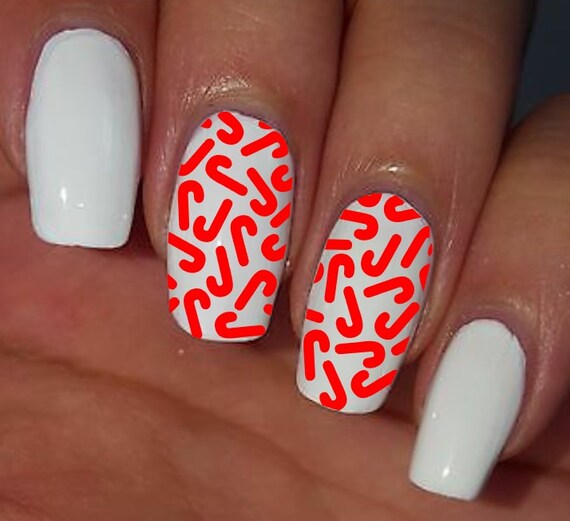 Candy Canes Stencils for Nails Christmas Nail Stickers Nail - Etsy .