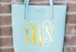 DIY Gold Foil Monogram Tote Bag with your Silhouette CAMEO | Diy .