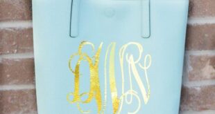 DIY Gold Foil Monogram Tote Bag with your Silhouette CAMEO | Diy .