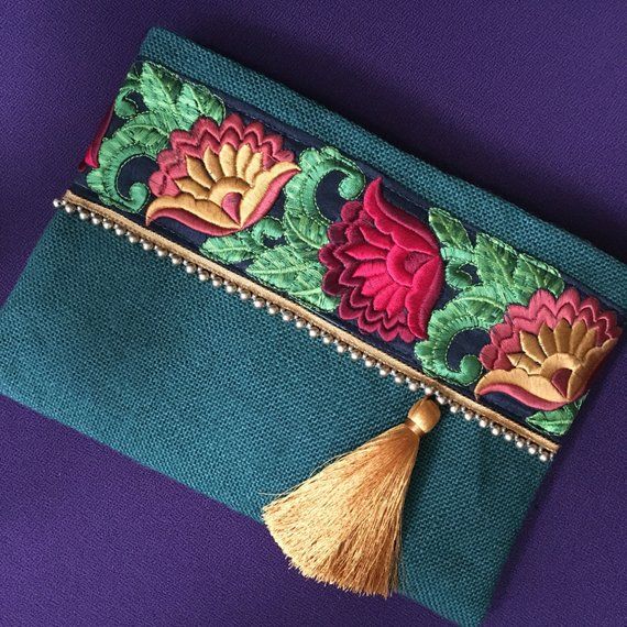 Bohemian Clutch Boho Bag Embroidered Handbag Clutch Bag - Etsy .