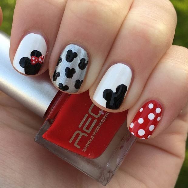 21 Super Cute Disney Nail Art Designs - StayGlam | Oje, Disney .