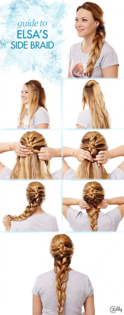 Elsa French Braid Hairstyle
     