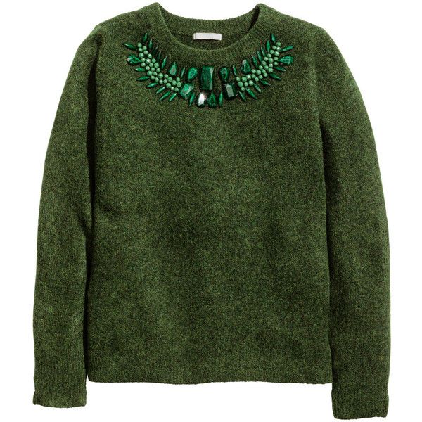 H&M Embellished jumper | Embellished sweaters, Fancy sweater .