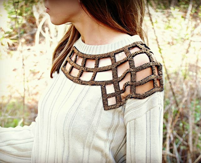 DIY Embellished Sweater | Diy fashion projects, Trash to couture .