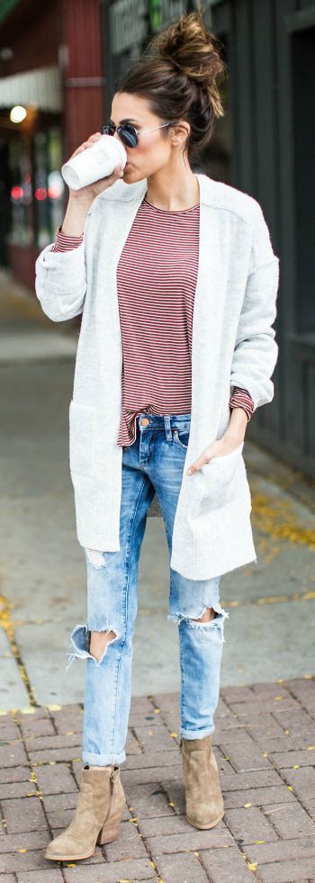 Fall And Winter Outfits With
   Boyfriend Jeans