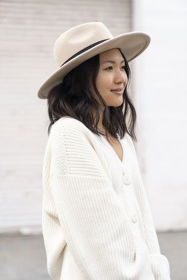 Tan wide brim hat #ShopStyle #MyShopStyle #Winter | Women hats .