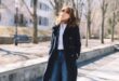 Long manteau - pantalon mi cheville - bottes | Denim culottes .