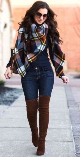 Fall Outfits With Scarves 