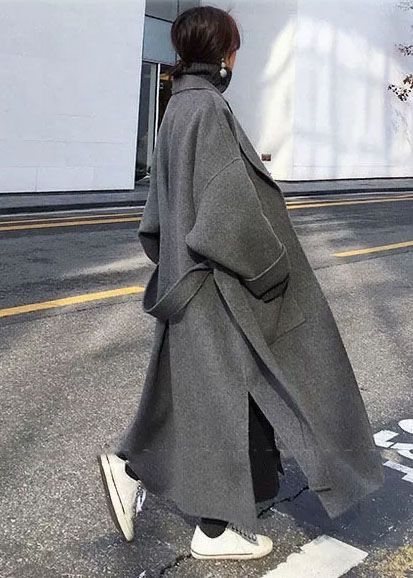 Grey coat | Grey coat outfit, Fashion outfits, Long grey co