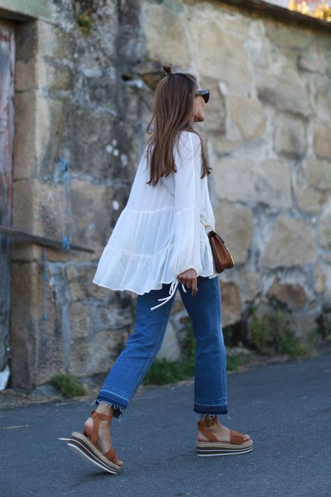 TUNIC & DENIM & FRINGED & CUSHION (b a r t a b a c) | Moda, Moda .