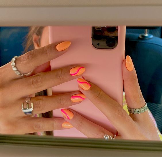 40 Bright Cute Summer Nails (Living After Midnite) | Vibrant nails .