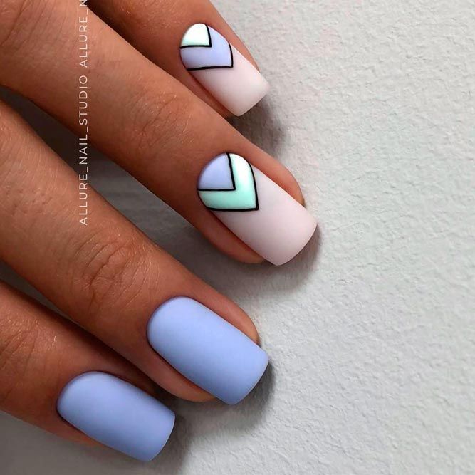 68 Best Summer Nails Designs 2023 | Blue nail art designs, Squoval .